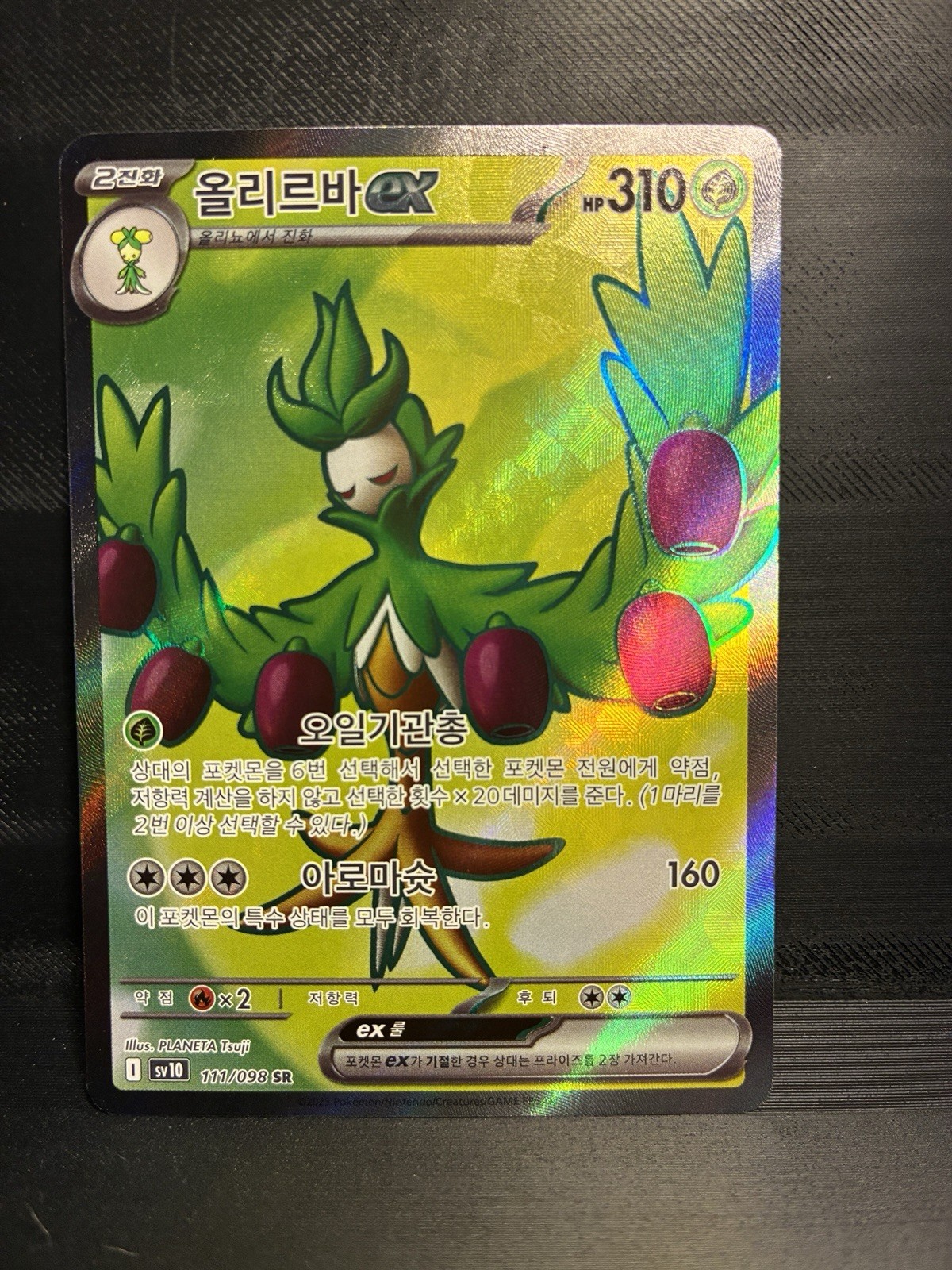 Arboliva ex 111/098 Korean SV10 Glory of Team Rocket Pokemon TCG NM SR Holo