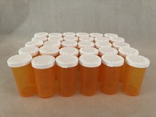 30 Empty Plastic Medicine RX Pill Bottles Used