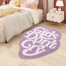 Ukeler Purple Nursery Rugs For Kids Bedroom Girls Dont Cry 3935 Inch Cute