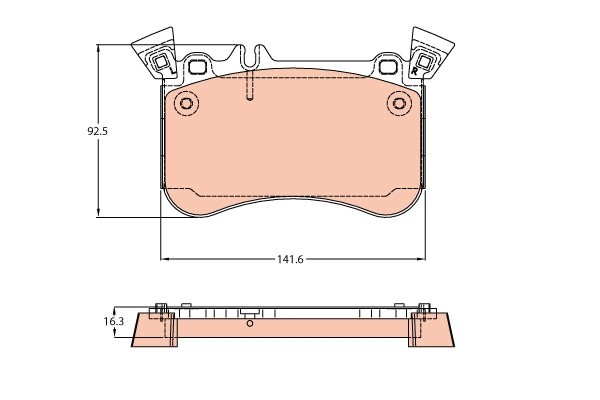 Trw GDB2229 BremsklöTze, BremsbeläGe FüR MERCEDES-BENZ A-CLASS (W176)-image