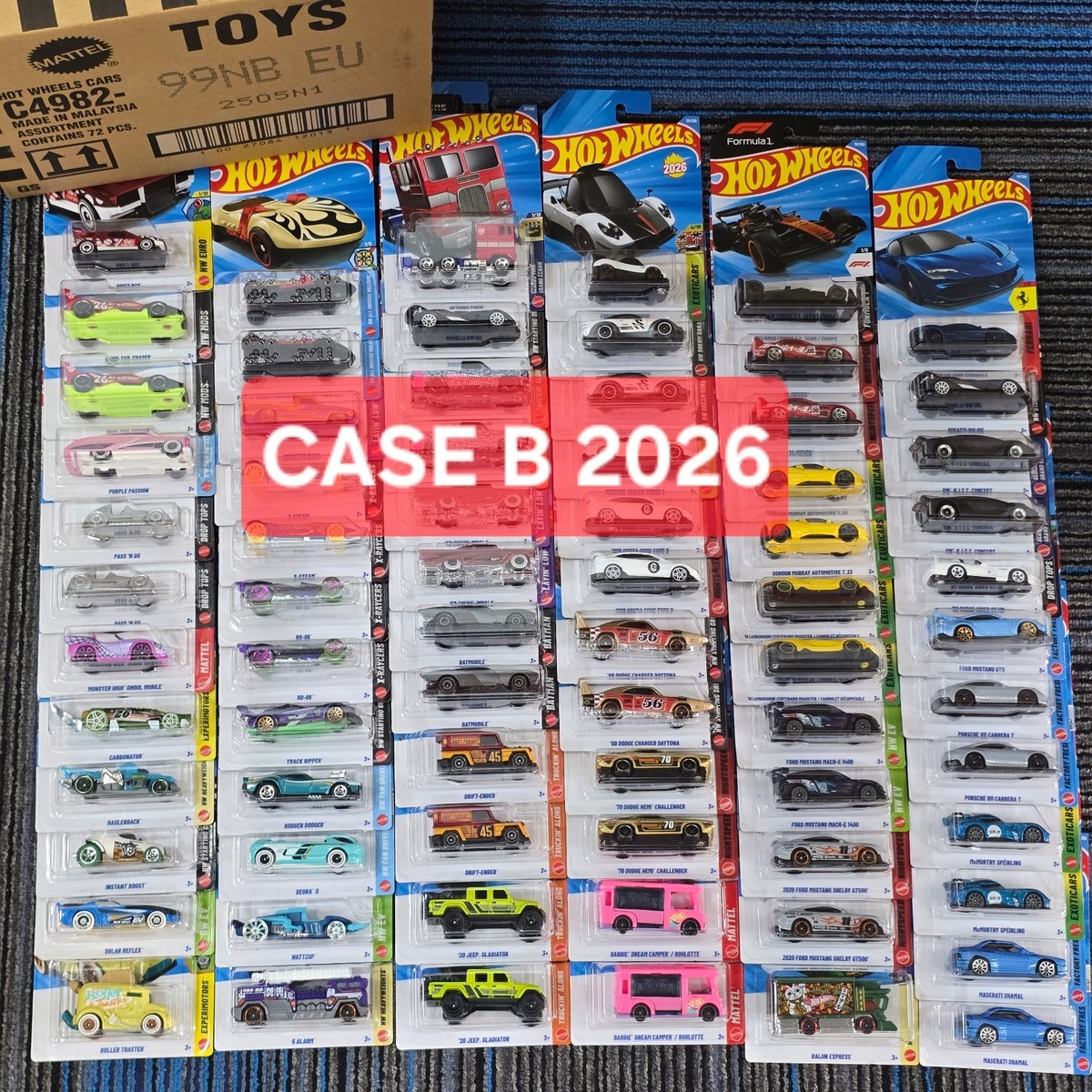 HOT WHEELS MAINLINE CASE B 2026 LATEST - CHOOSE MODEL FROM OPTION