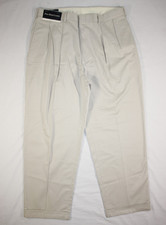 New Polo Ralph Lauren Pants Men 38x30 Hammond Chino Pleated Cuffed Beige