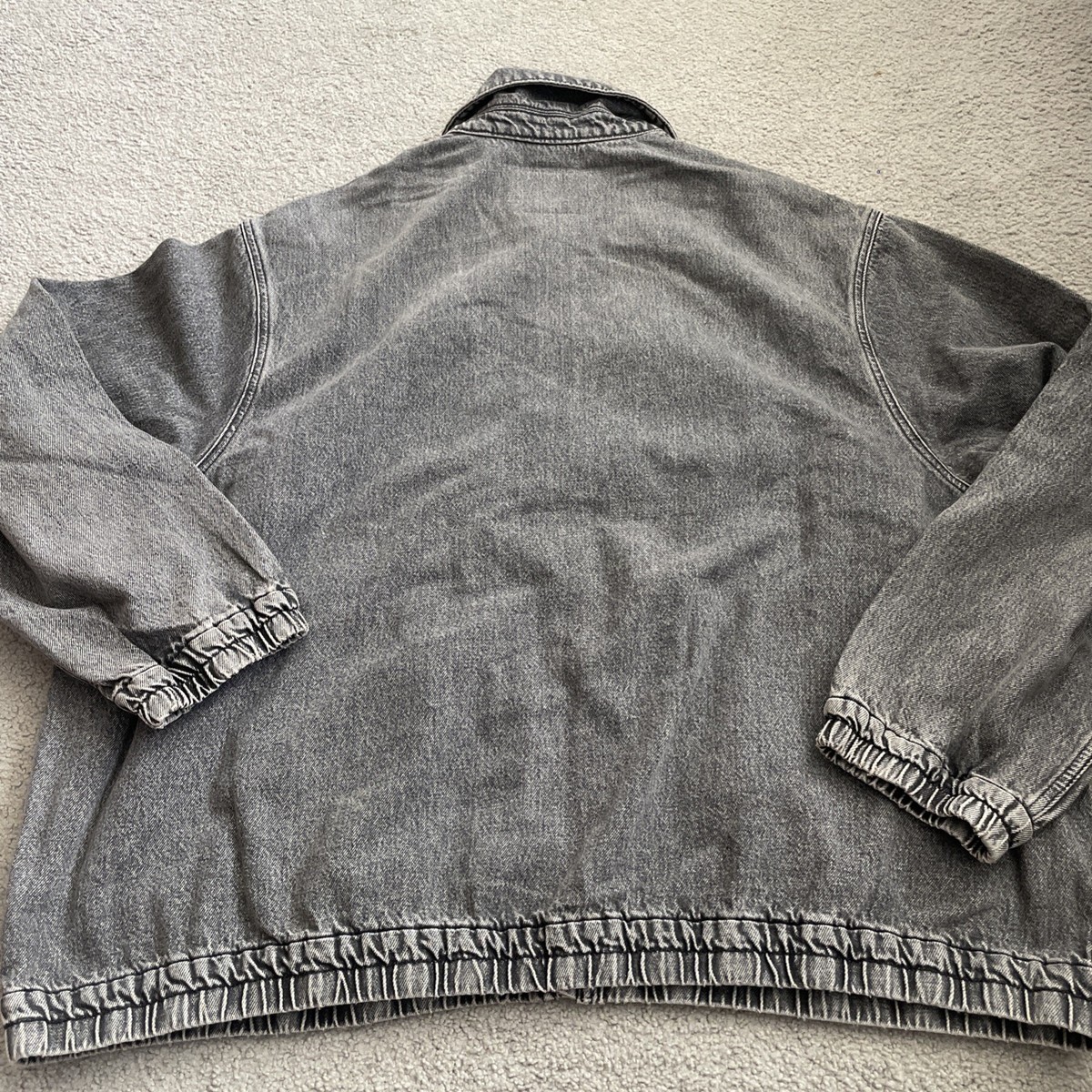 Levi's Jaanai Men's 2XL Full Zip Gray Denim Jean Jacket Inner
