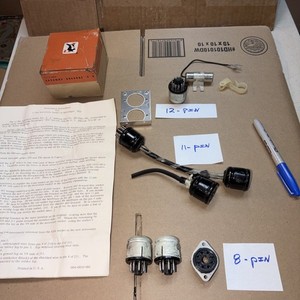 vintage E.F. Johnson Ham radio Adapter * Amphenol 8 - 11 - 12 *Messenger 202 nos