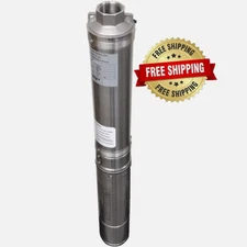 Bomba De Agua 1 HP Sumergible Para Pozo Acero Inoxidable 207 FT 33 GPM 110V 60Hz