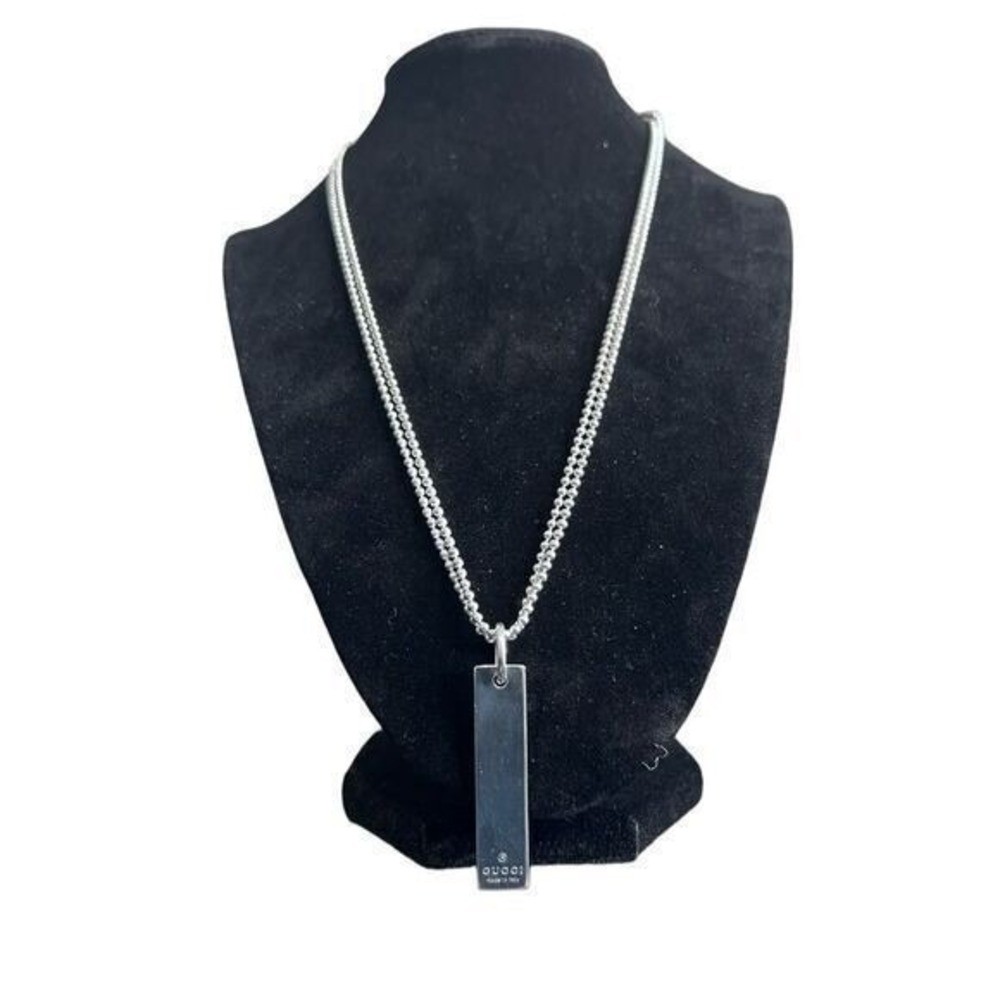 Authentic Statement Gucci 925 Sterling Silver Bar… - image 2