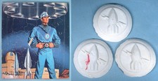 1950 Tom Corbett Space Cadet Frame Tray Puzzle  3 Plaster Casts from Mold Set