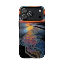 For iPhone / Galaxy / Pixel | Phone Ink Case - Sunset Ocean Serene Coast