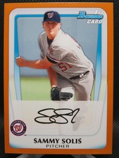 SAMMY SOLIS 2011 1ST BOWMAN PROSPECT GOLD SP #D 126/250 NATIONALS
