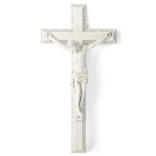 BC Catholic Crucifix Wall Cross, Jesus Christ Wall Decor for Elegant Modern H...