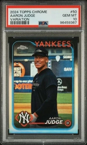 Aaron Judge 2024 Topps Chrome Variation #50 PSA 10 GEM MT Yankees Refractor