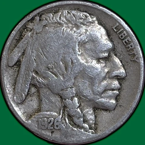 1926 Buffalo Nickel Very Fine VF Coin #35601