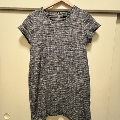Rachel Zoe, Black And White Tweed Print Shift Dress Size S