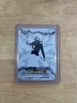 Lajohntay Wester 2025 Leaf Eclectic Signature Series Football 1/1 Printing Plate