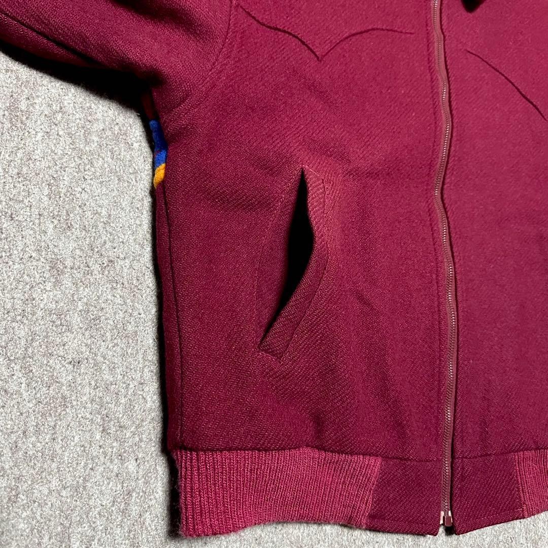 Pendleton Wool Jacket Burgundy Native 70s High-Gr… - image 10