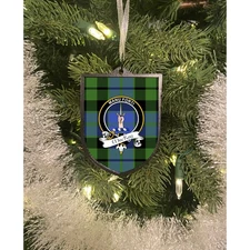 MacKay Clan Crest Tartan Ornament | 3D Printed Shield, Double-Sided