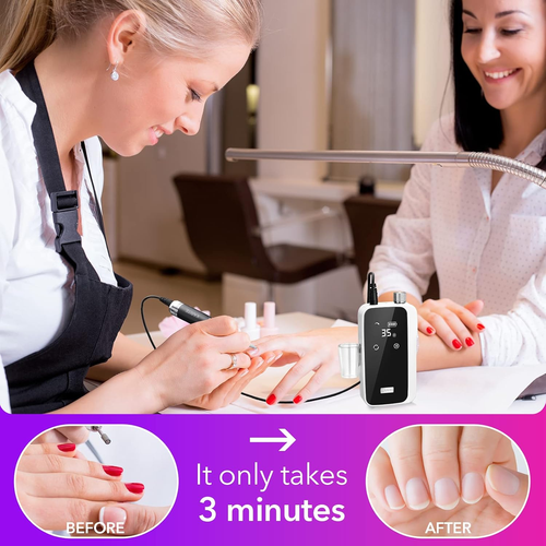 Professional Nail Drill Machine for Acrylic Nails, 35000 RPM Electric Nail File - Picture 7 of 12