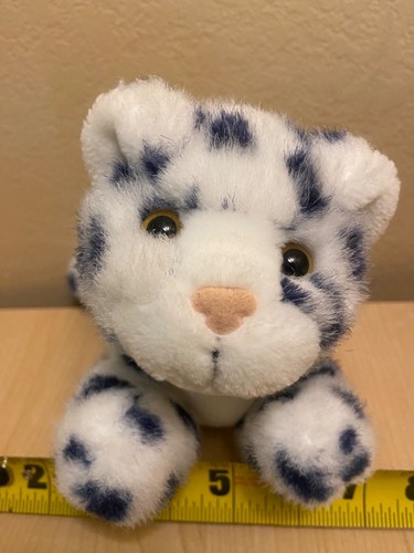 Vintage Dakin 1988 Schneeleopard weiß mit schwarzen Punkten Katze Baby 10" klein - Bild 7 von 7