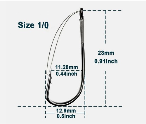 10 ~ 50 pezzi ami stravaganti da pesca senza erbacce Wacky Rig ganci per esche a vermi ami bassi - Foto 15 di 17