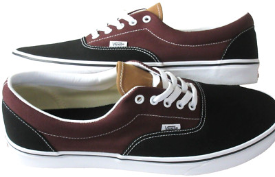 Vans Men's Era Color Block Canvas Black Brown Classic Skate shoes Size 9 NIB