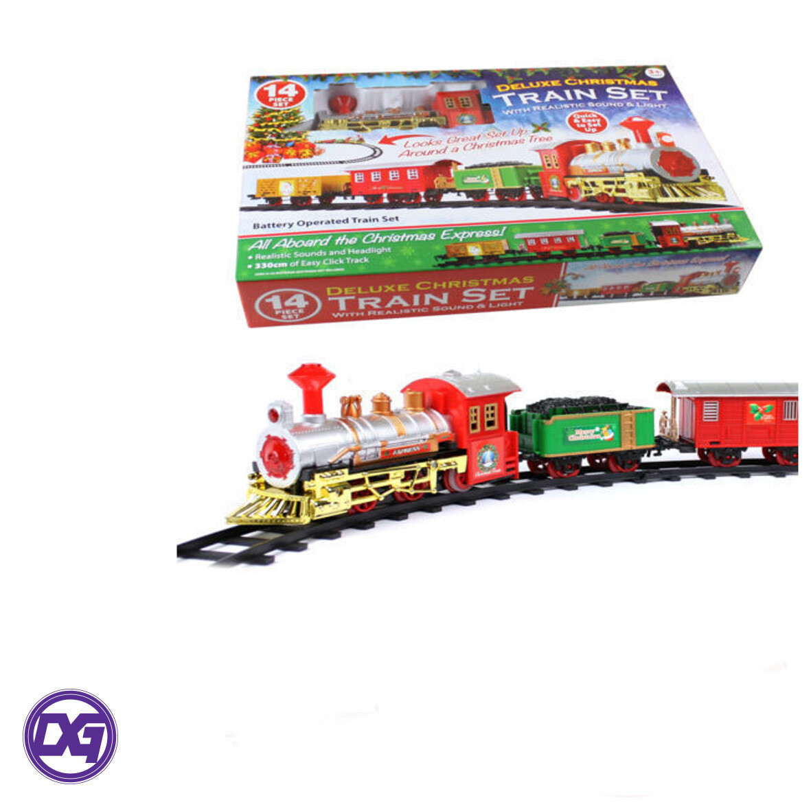 deluxe christmas train set