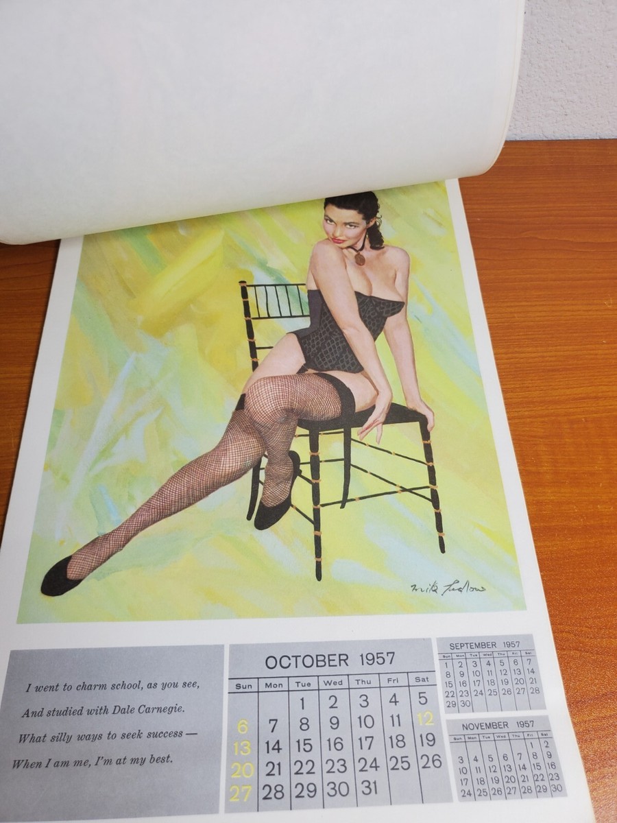 1957 Esquire Girl Pinup Girl Calendar Full 12 Month Calendar