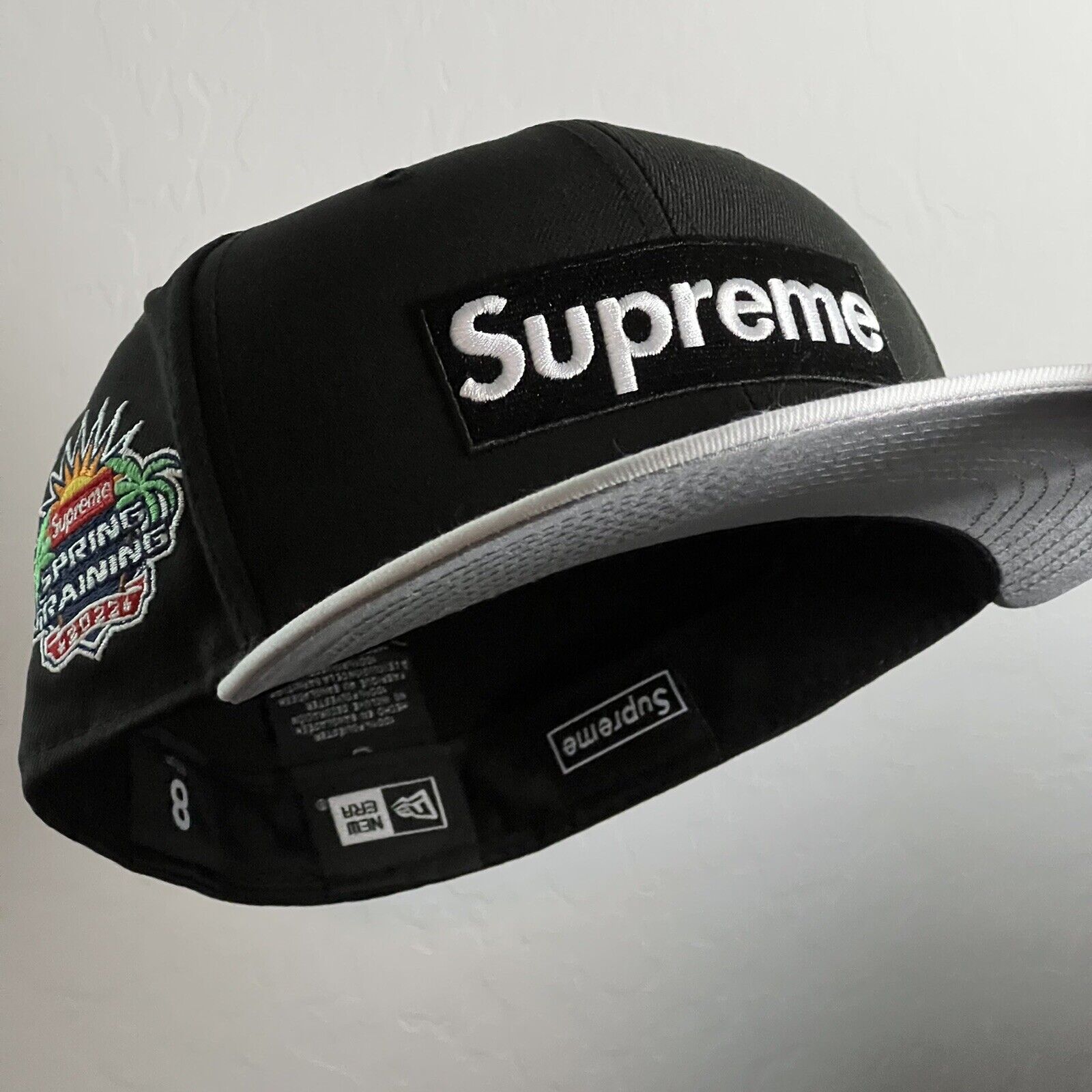 ボックスロ Supreme 2-Tone Box Logo New Era 紫 キャップ ロゴをフロ