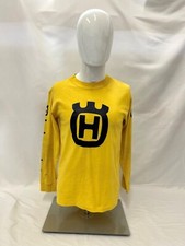 Vintage Husqvarna Husky Products 70's-80's Yellow Motocross Long Sleeve Jersey