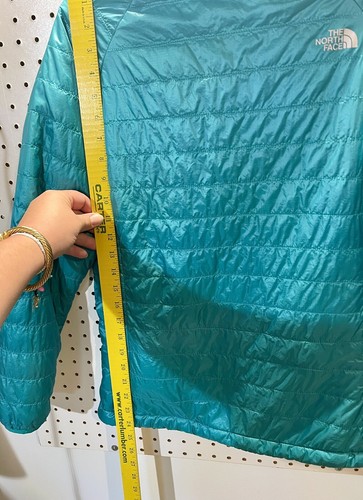 The North Face Blue Puffer Stow Lining Jacket Girls XL Size 18 ⛰️Blue Teal GUC - Picture 11 of 24