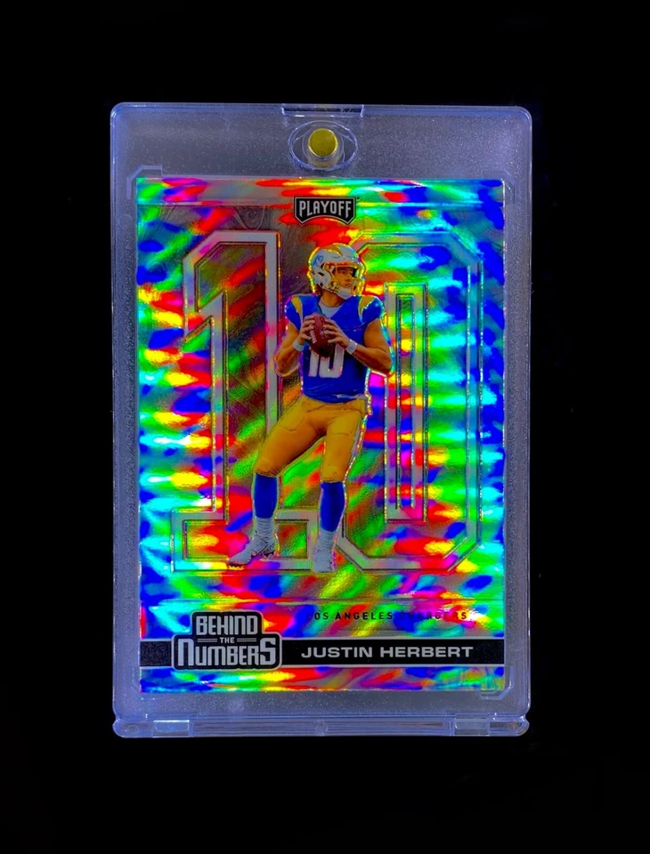 JUSTIN HERBERT ROOKIE REFRACTOR SP Insert Silver Prizm 2020 Holo - CHARGERS - Image 2 of 4