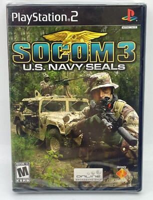 SOCOM 3: U.S. Navy SEALs (Sony PlayStation 2 / PS2, 2005) BLACK LABEL - SEALED