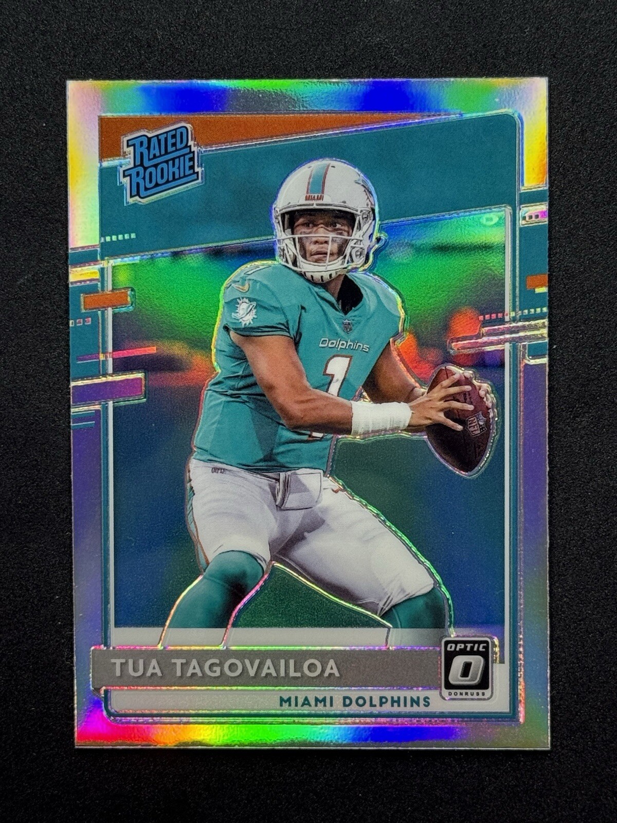 2020 Panini Donruss Optic - Rated Rookies Holo Prizm #152 Tua Tagovailoa (RC)