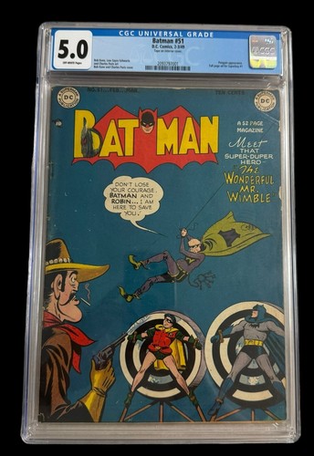 Batman #51 CGC 5.0 1949 OW/PGS Dad Comics Penguin Apr. Bob Kane & Charles Paris