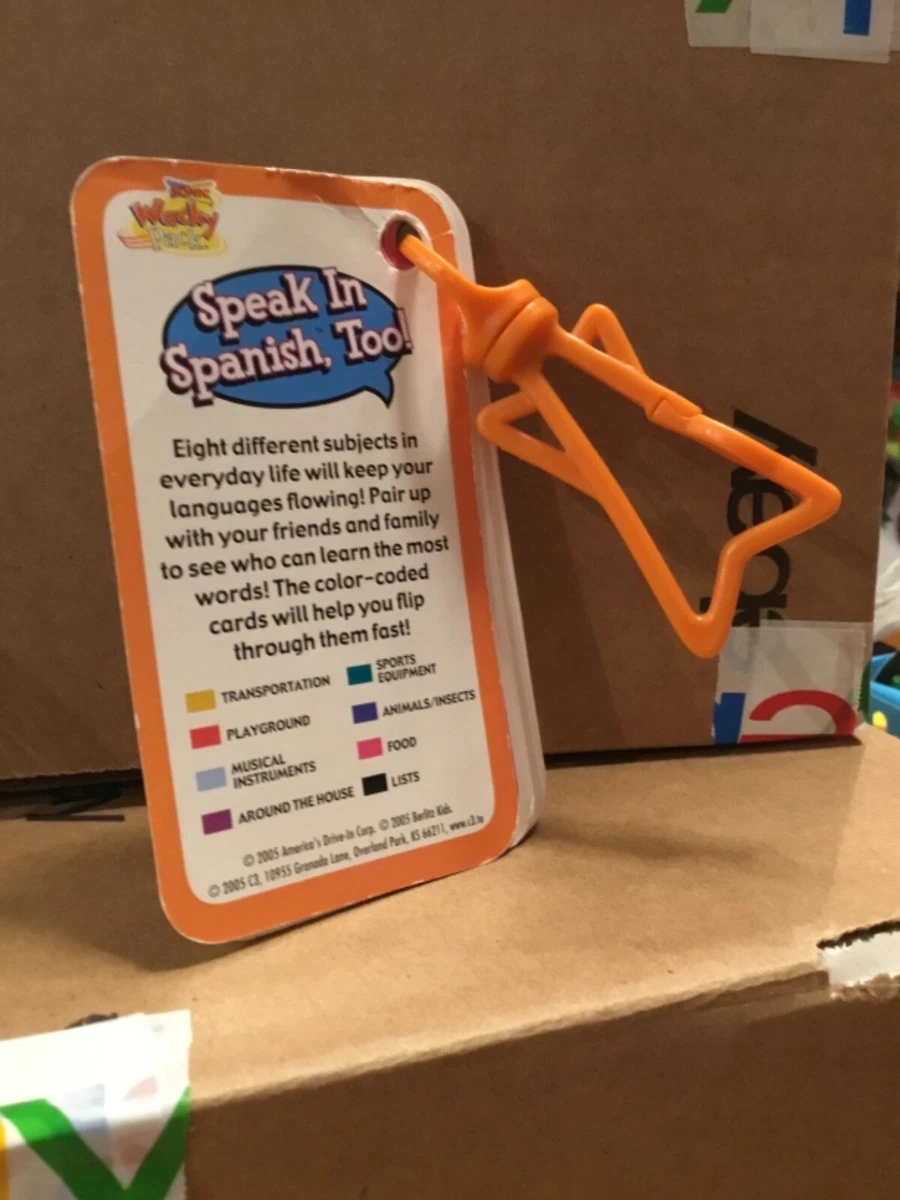 Speak in SPANISH, Too! Flash Cards Sonic Wacky Pack Toy | eBay
