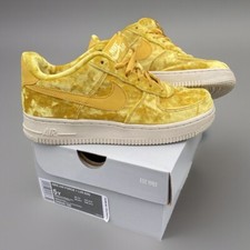 NIKE AIR FORCE 1 LV8 GS MINERAL GOLD 5Y W 6.5 YELLOW VELVET 849345-700 EU 37.5