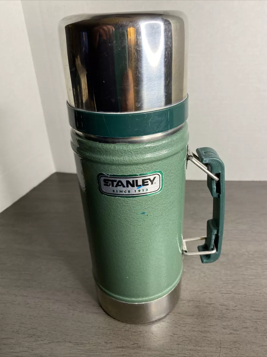 Vintage Aladdin Stanley Thermos 24 Ounce Stainless Steel Food Thermos  Vacuum Seal With Original Box / 1980s Aladdin Thermos 