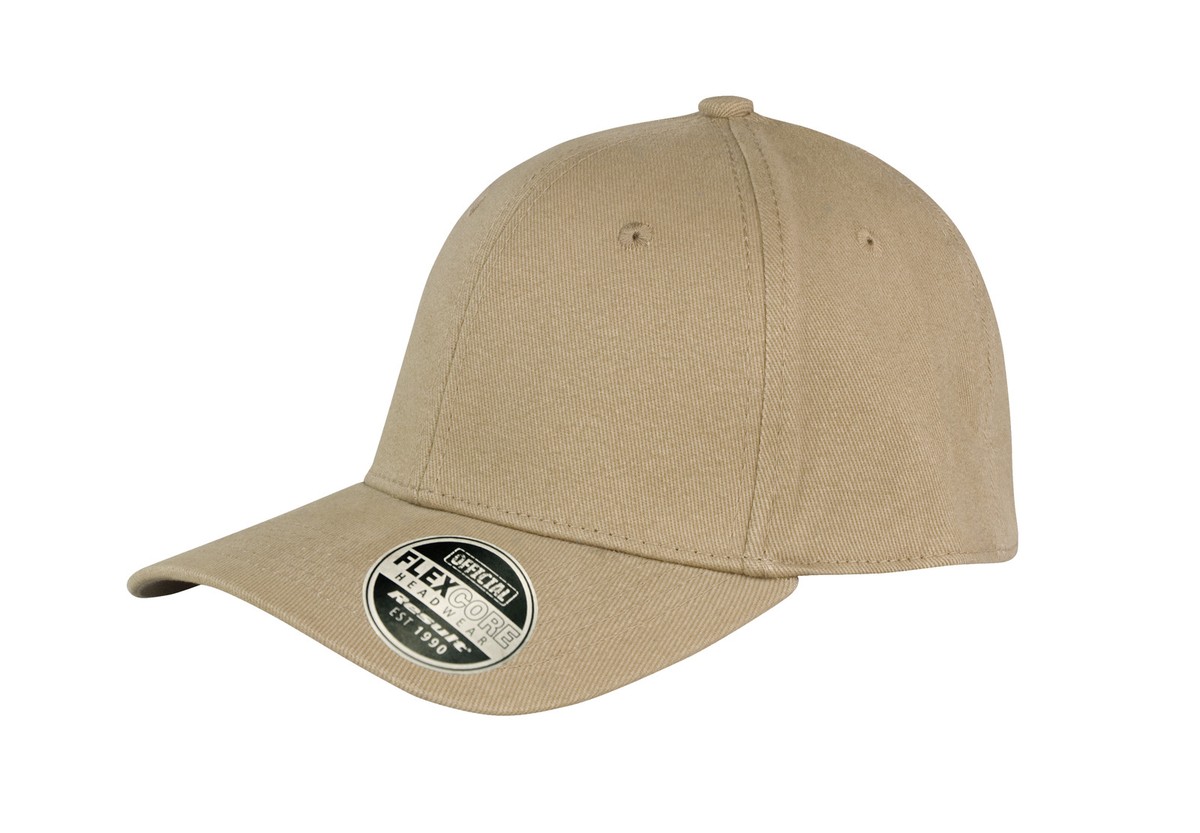 New Unisex Plain Beige Flexible Fit Flex Core Cotton Fitted