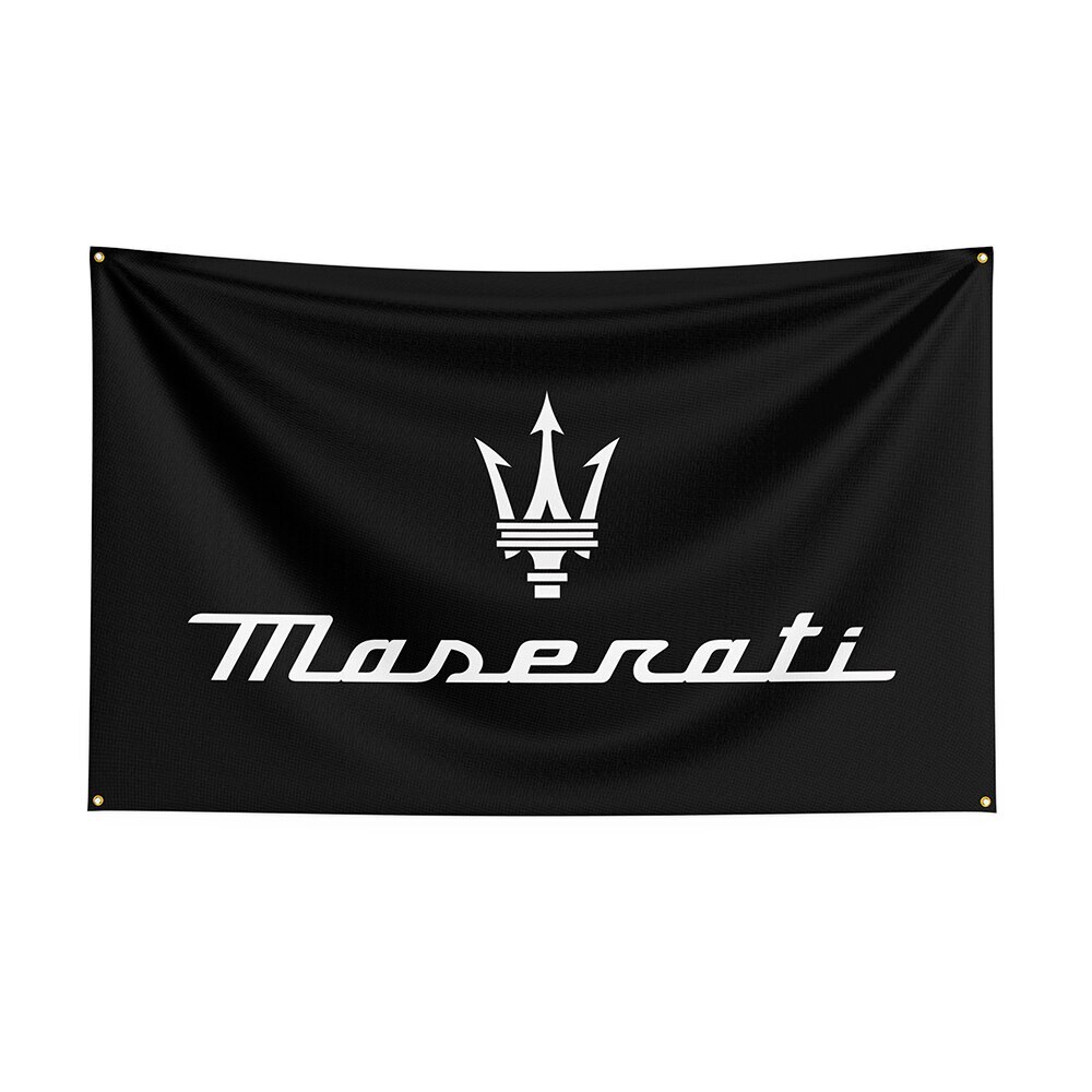 Maserati Banner 3x5ft Sign Porcelain Vintage Enamel Service Oil