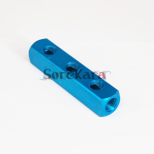 Divisor de bloques colector de acoplador rápido de aluminio 1/4" BSPP 2-10 vías 20x20 mm - Imagen 11 de 20