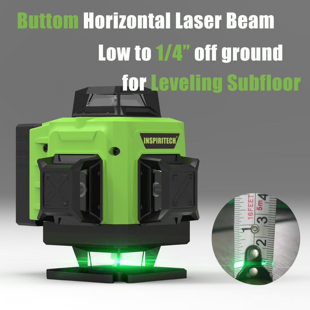 Inspiritech 4x360 Laser Level for Precise Floor Wall and Ceiling Alignment