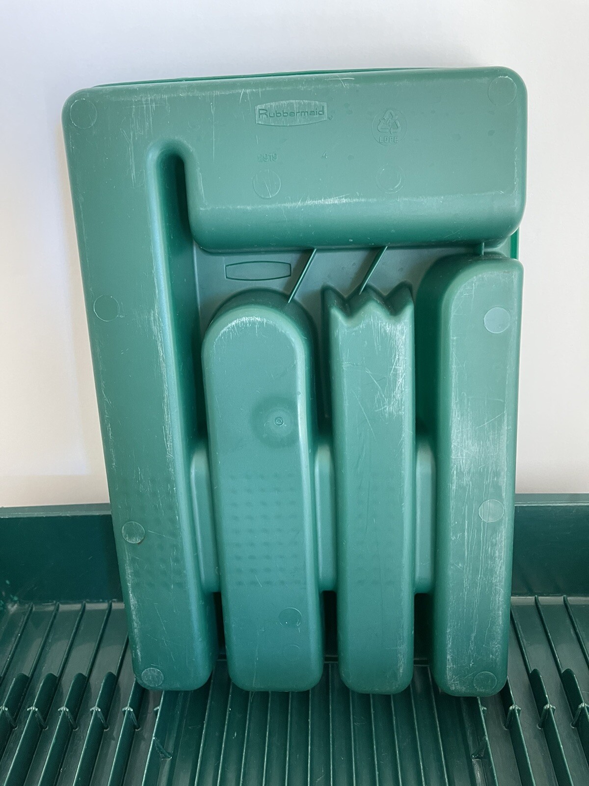 RARE Vtg Kitchen Rubbermaid Dish Drainer Drying Rack And Silverware