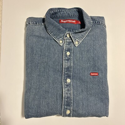 Supreme Small Box Logo Denim Shirt Size Men's Large 2023 | eBay Supreme Small Box Logo Denim Shirt Size Men's Large 2023 | eBay