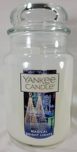 Yankee Candle MAGICAL BRIGHT LIGHTS Large Jar 22 Oz White Housewarmer New Wax - 第 1/4 張圖片
