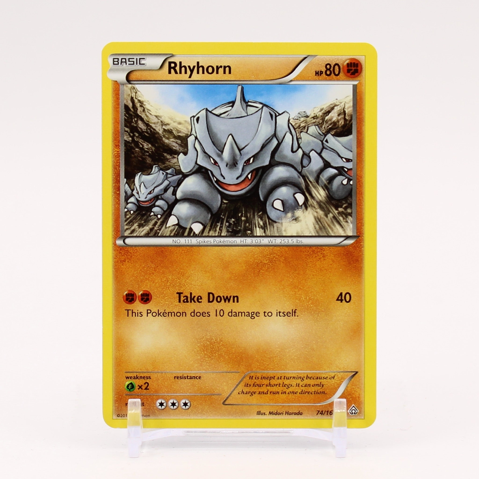 Rhyhorn - 74/160 Primal Clash Pokemon - NM