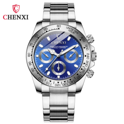 CHENXI Gold Watch Men Fashion Steel Wristwatch Business Quartz