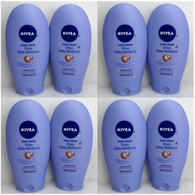 NIVEA HAND CREAM SHEA DAILY MOISTURE SHEA BUTTER ENRICHED 2.6 OZ NWOB LOT OF 8