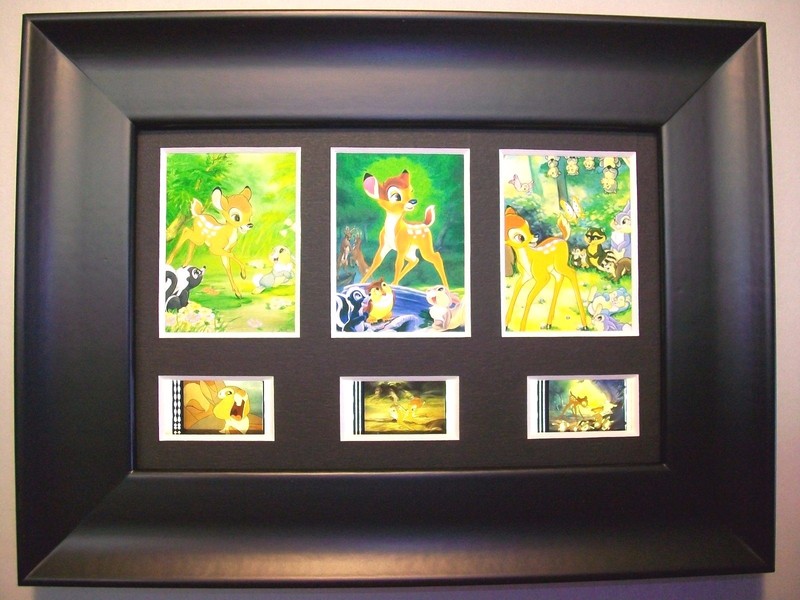 BAMBI Framed Trio Movie Film Cell Memorabilia - Compliments poster dvd book