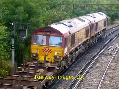 Eisenbahn Foto - 66123 Dollands Moor nach Scunthorpe 6E26 Class 66