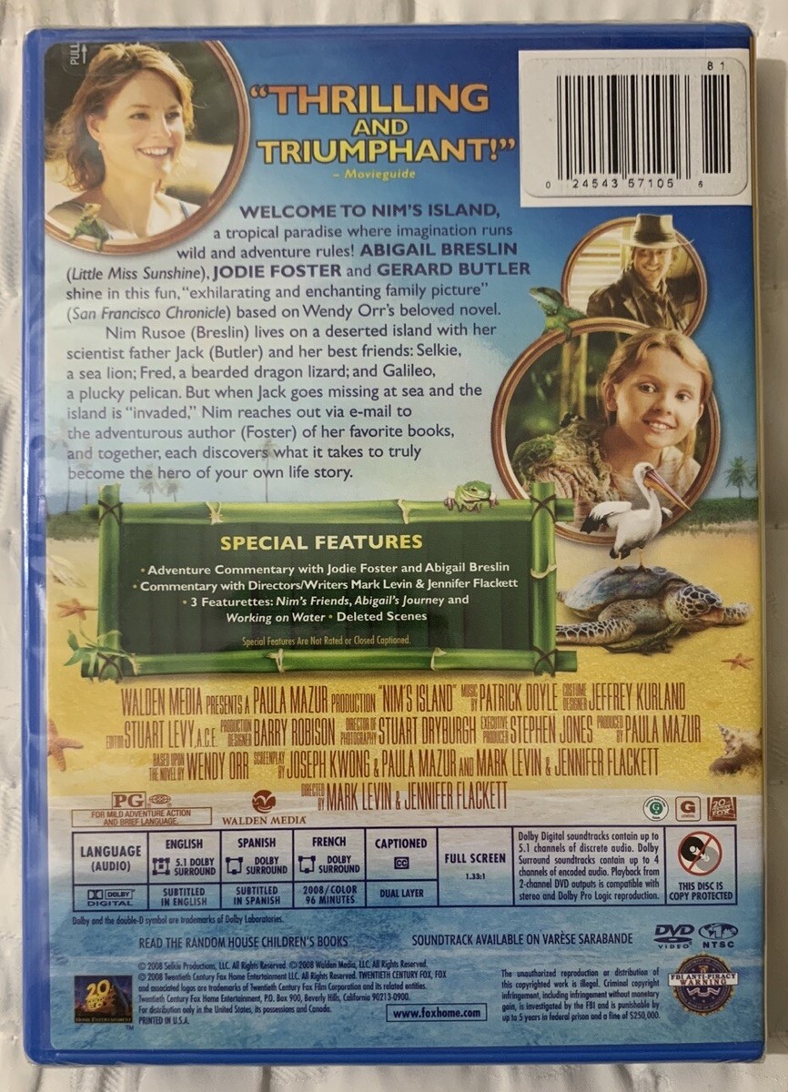 新品未開封 Aldious ディターミネイション ツアー 2011 DVD Nim's Island (DVD, 2008) Abigail Breslin, Jodie Foster, Gerard