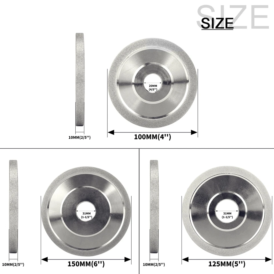 Electroplated Flat Diamond Grinding Wheel Abrasive Disc for Carbide File Grinder - Image 3 of 4
